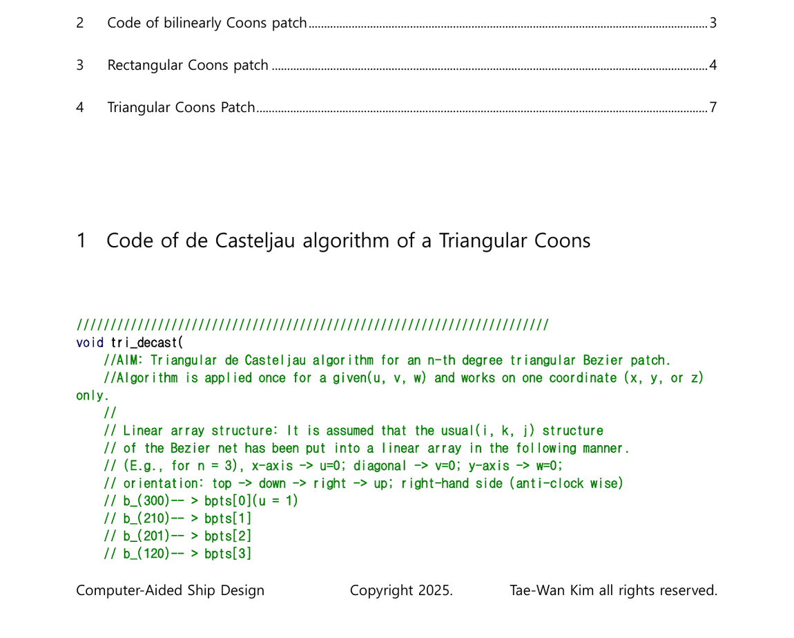 [컴선설] Lec 10A C++ code for coons method